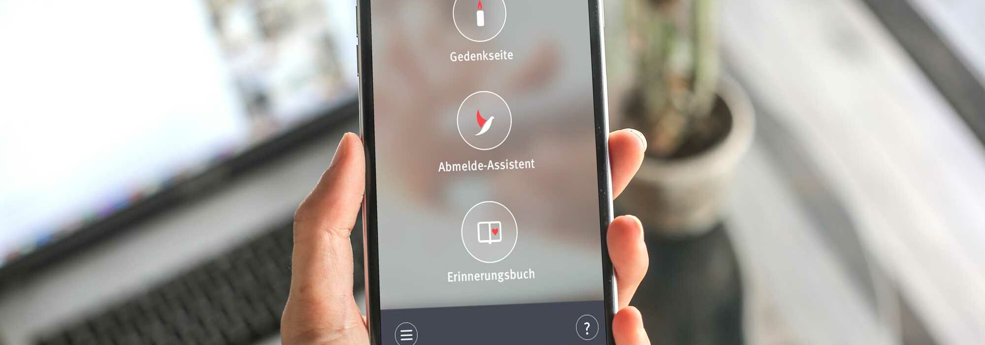 Kunden-Center Meyer Bestattungen auf Smartphone